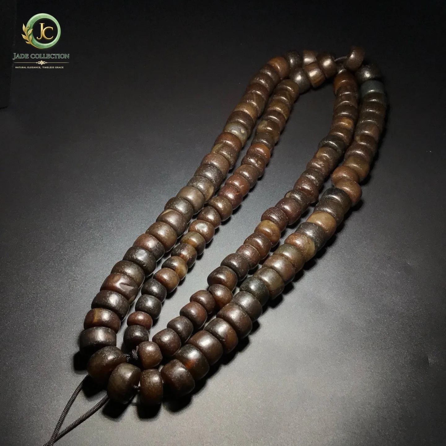 Unique Tibetan Natural Old Agate Dzi 108Pcs Buddha Beads Amulet Necklace J0521