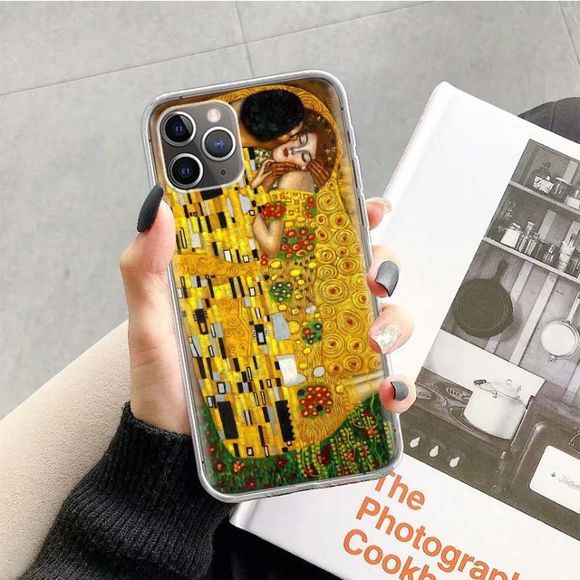 Kiss by Gustav Klimt Phone Case For Apple iPhone 16 15 14 13 12 11 Pro Max  XS XR X 7 + 8 Plus SE Soft Shell Cover Coque 15 + 14 - AliExpress