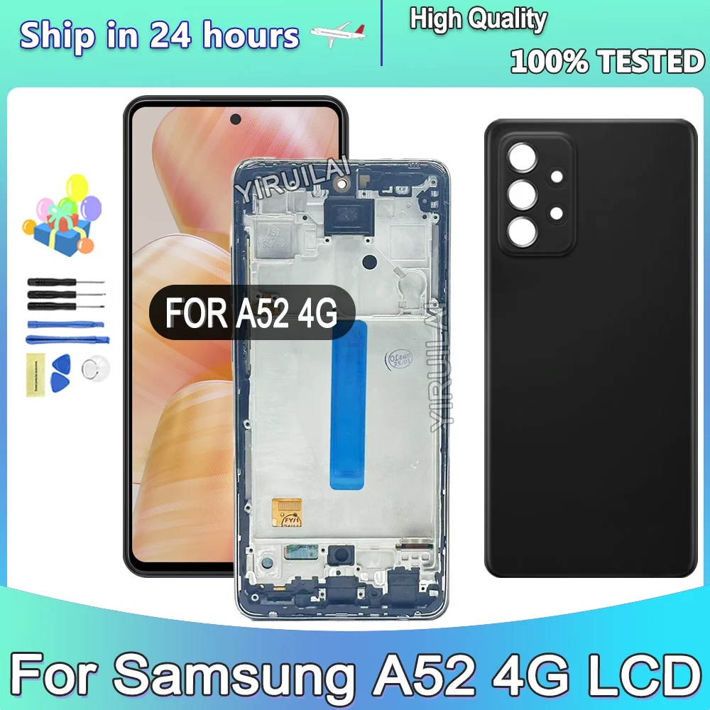 AAA+ quality TFT LCD For Samsung Galaxy A52 4G A525F/DS LCD Display Touch For Galaxy A52 Screen Replacement