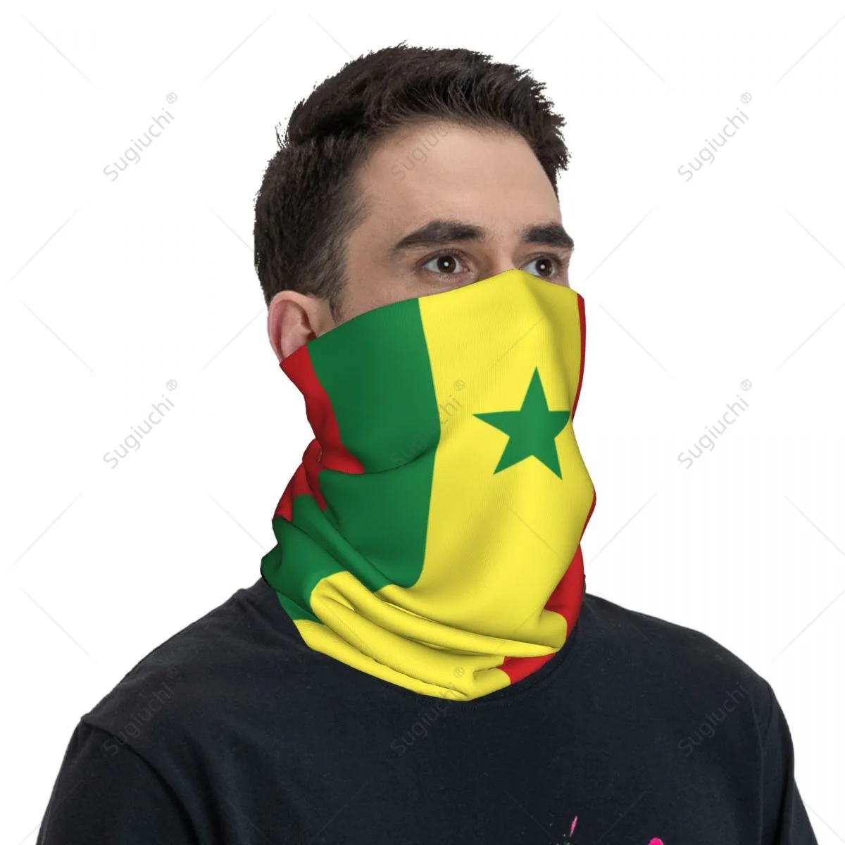 Unisex Senegal Flag Neckerchief Scarf Neck Face Mask Scarves Neck Warmer Seamless Bandana Headwear Cycling Hiking view 2