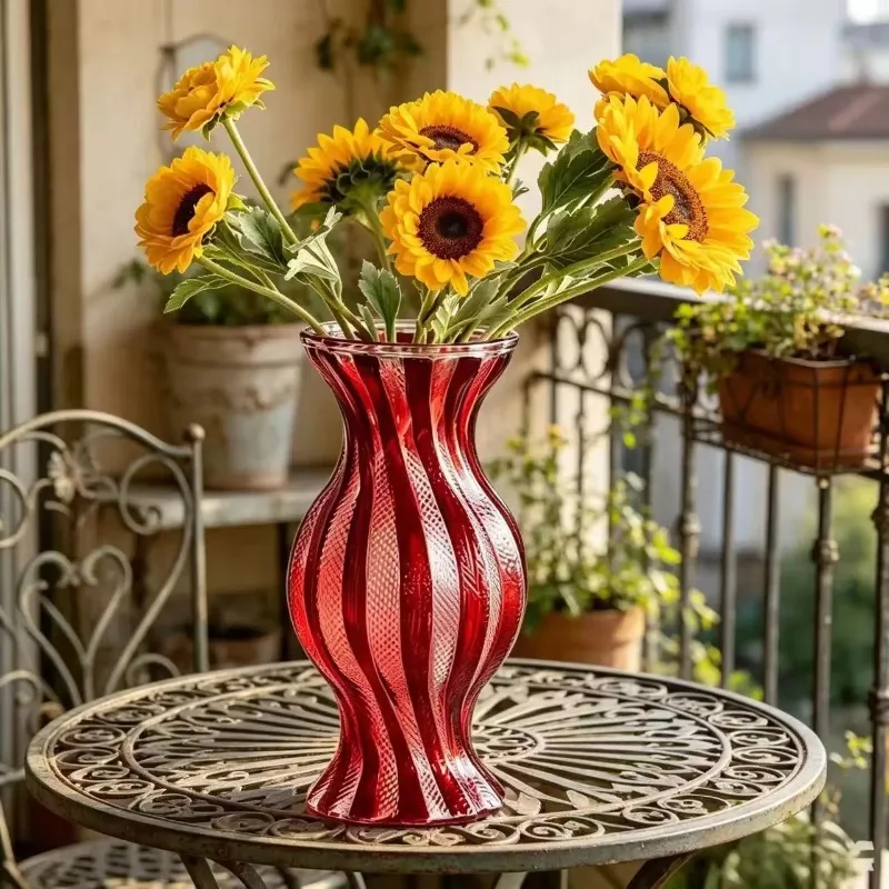 Art Vase High Value Medieval Creative Dining Table Decoration Living Room Flower Arrangement Glazed OrnamentD9