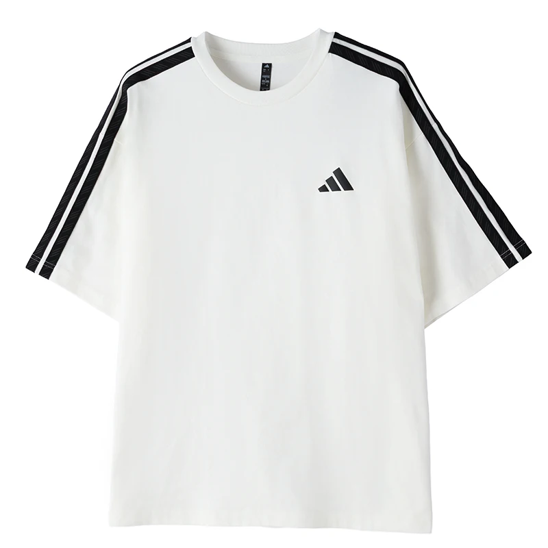 

Мужская спортивная одежда Adidas, свободная дышащая футболка с короткими рукавами и тремя полосками, повседневная одежда для бега и тренировок Kr2556