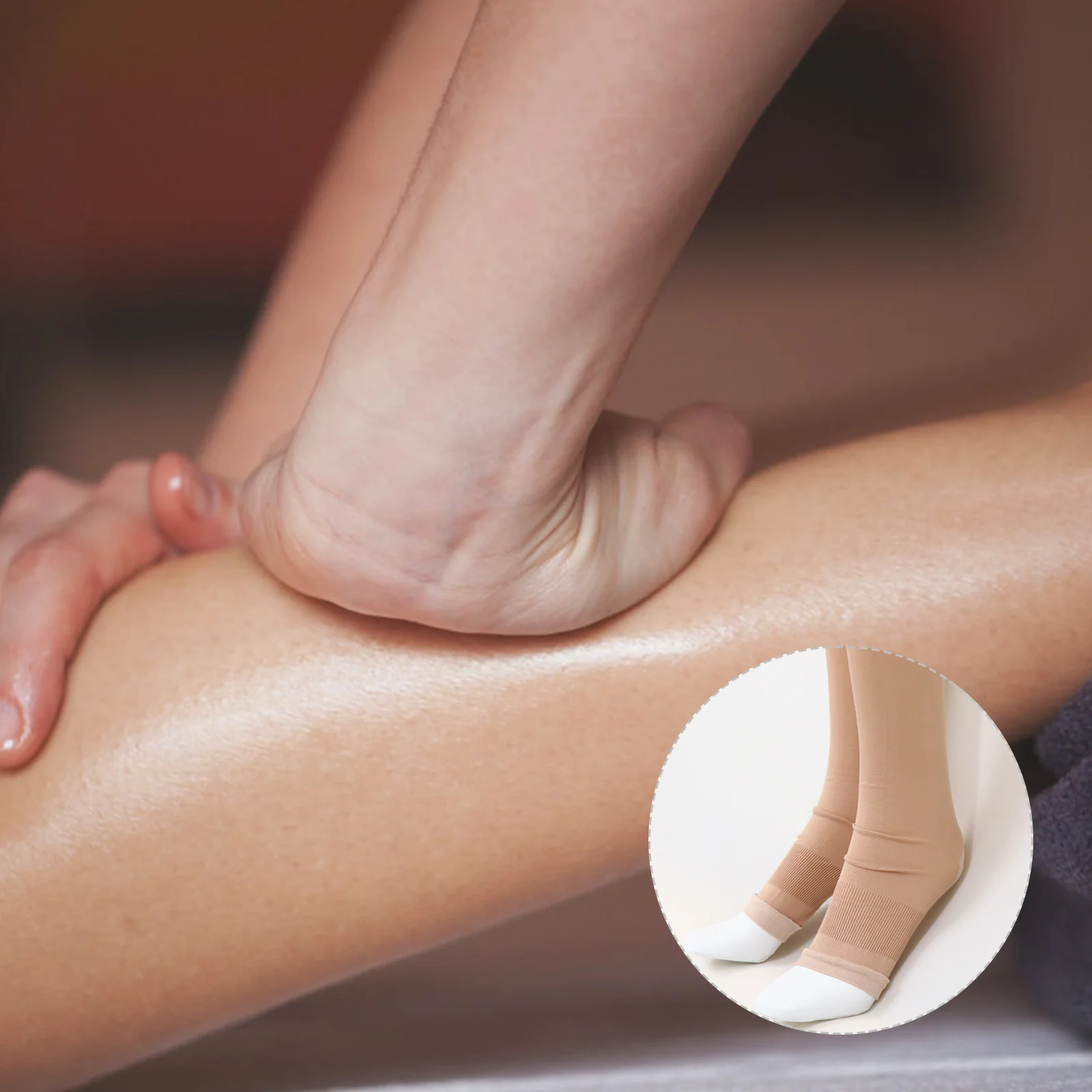 1 زوج التخسيس جوارب ضغط للنساء بين عشية وضحاها الساق التنغيم جوارب الفخذ الجوارب الطويلة لتخفيف التورم