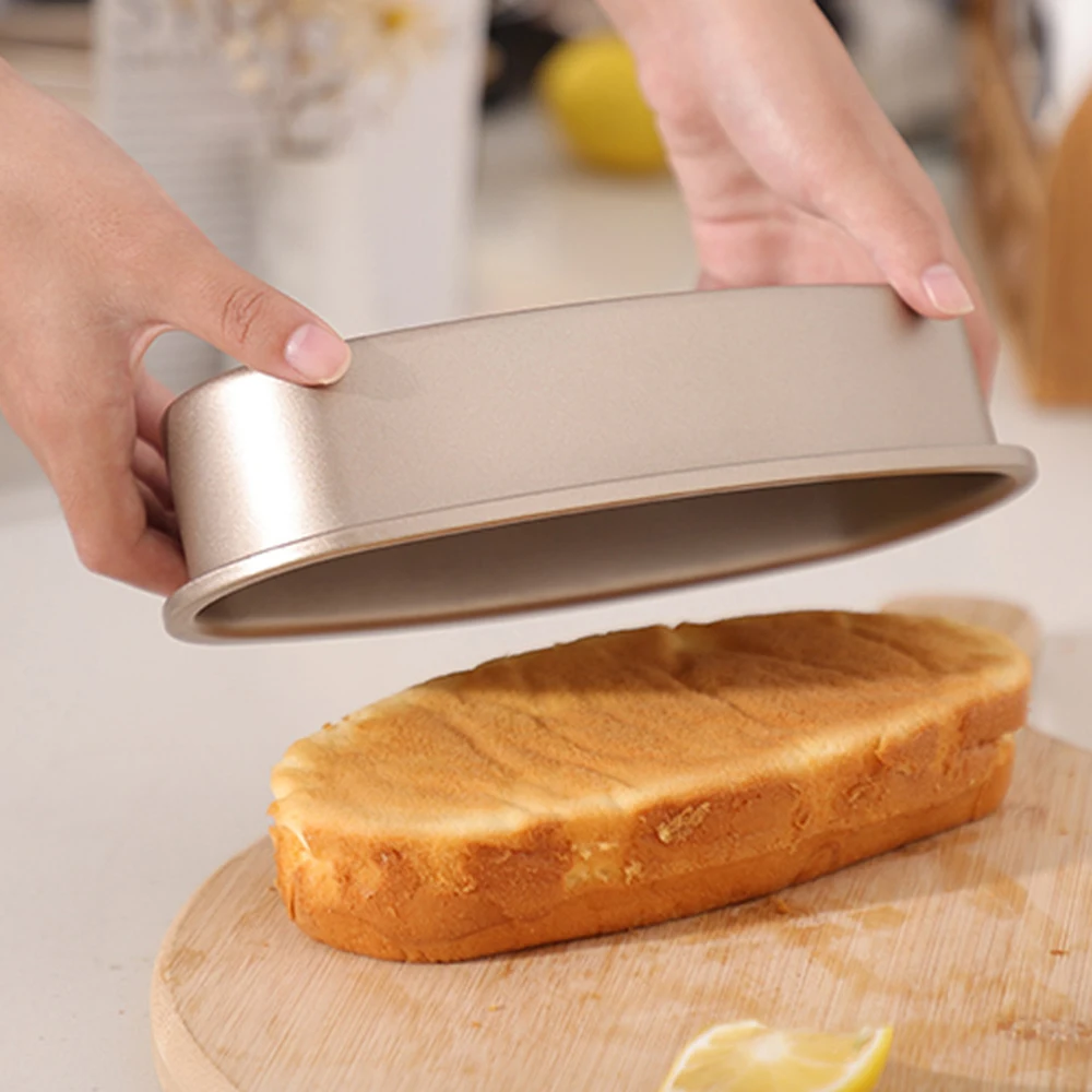 23Cm Oval Non-stick Pans Carbon Steel Cheesecake Bread Loaf Baking Mold Tin Tray Baking Tool Kitchen Accessories