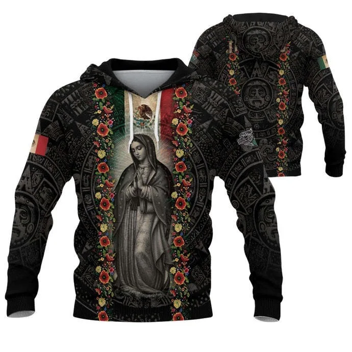 2026 Western-style Men's Hooded Sweatshirt Mexico Flag 3D Digital Print Comfortable Warm Autumn/Winter Pullover