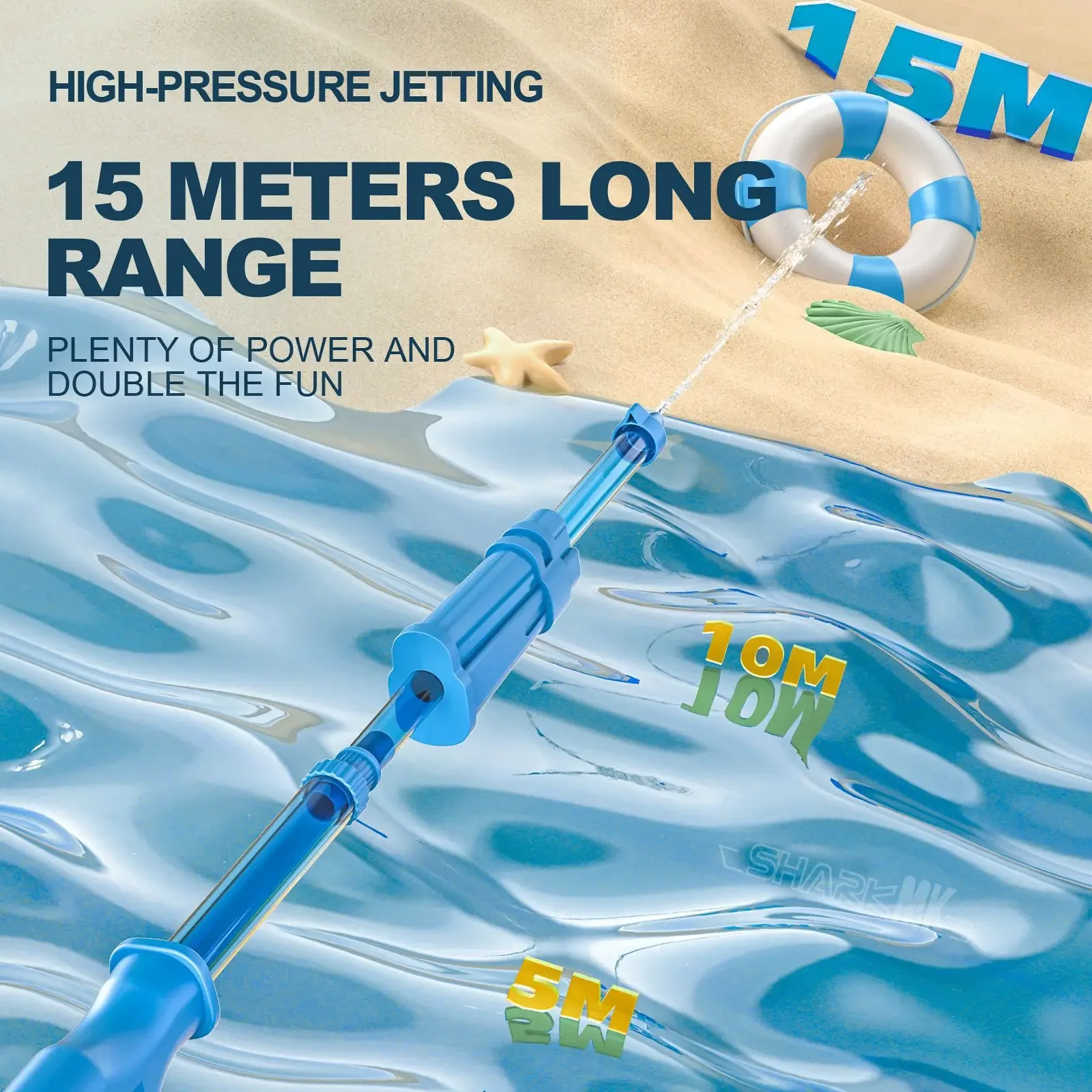 

Long-range Water Gun 15L Big Capacity Shotting Toy with Bag High Powerful Water Pistol Blaster Cannon Toy for Boys Kids Adult