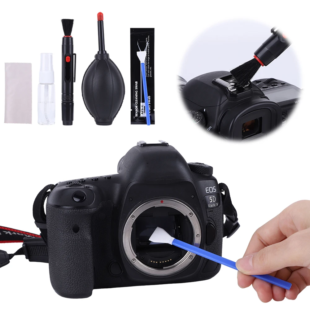Kit de nettoyage d'appareil photo professionnel, 32 pièces, avec souffleur d'air, Kit de nettoyage de capteur de caméra pour appareils photo DSLR, objectif d'ordinateur et de Smartphone