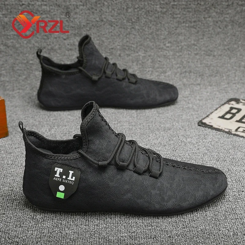 YRZL Mesh Loafers Men Driving Moccasins High Quality Flats Walking Shoes Breathable Non Slip Casual Loafers Summer Mens Shoes