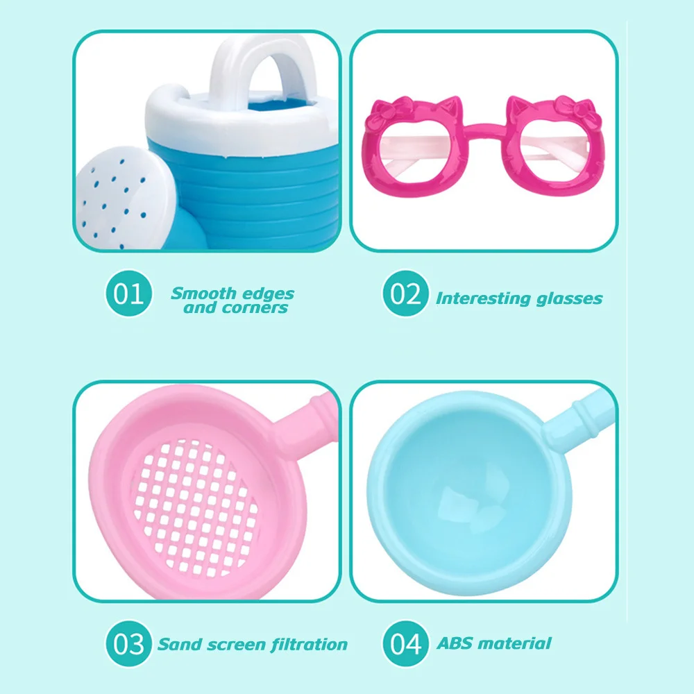 Veelkleurige strandspeelgoedset Herbruikbare strandemmer Schop Waterspeelgoed voor kinderen