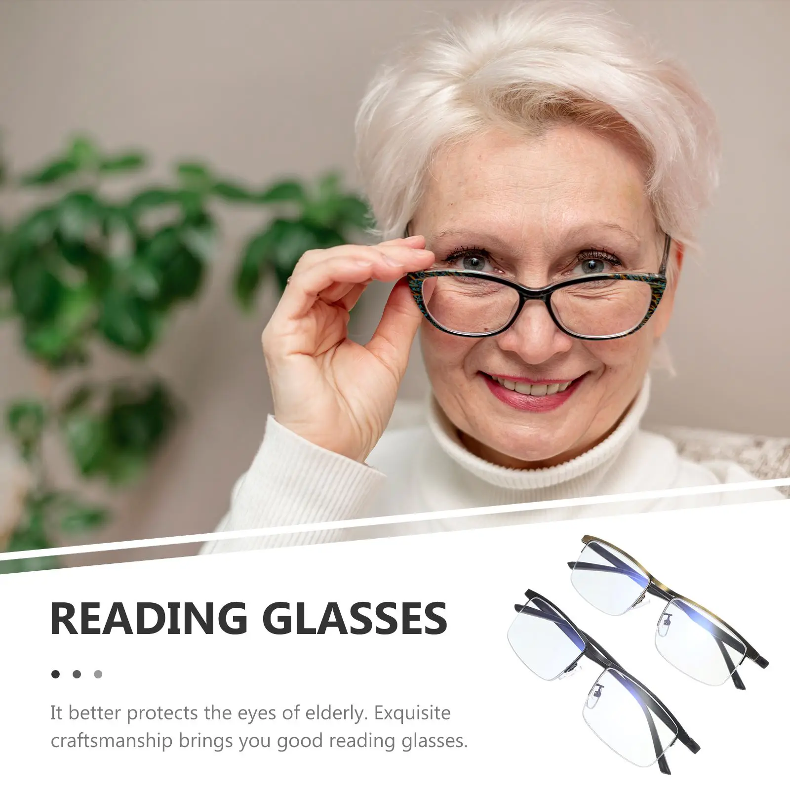 2pc Convenient Reader Glasses Portable Reading Glasses Household Magnifying Eyeglass Multifocal Reading Glasses For Near Far Use