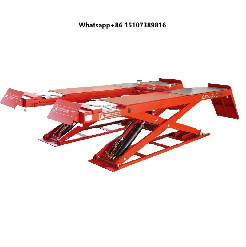 QJY-J-55 Car Scissor Lift for Alignment and Automotive Garage Repair Vehicle Equipment Full Set 4 Post Car Lift Scissor Lif