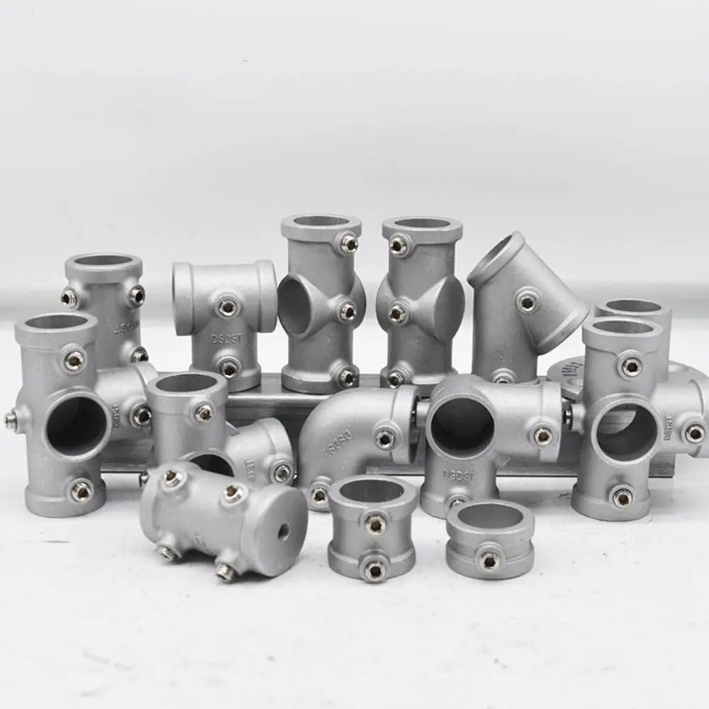 

3\4" Pipe Fitting Connector Fixed buckle Aluminum Alloy Steel Frame Fasteners DIY Elbow Circular Pipe Connector Steel Tube Shelf