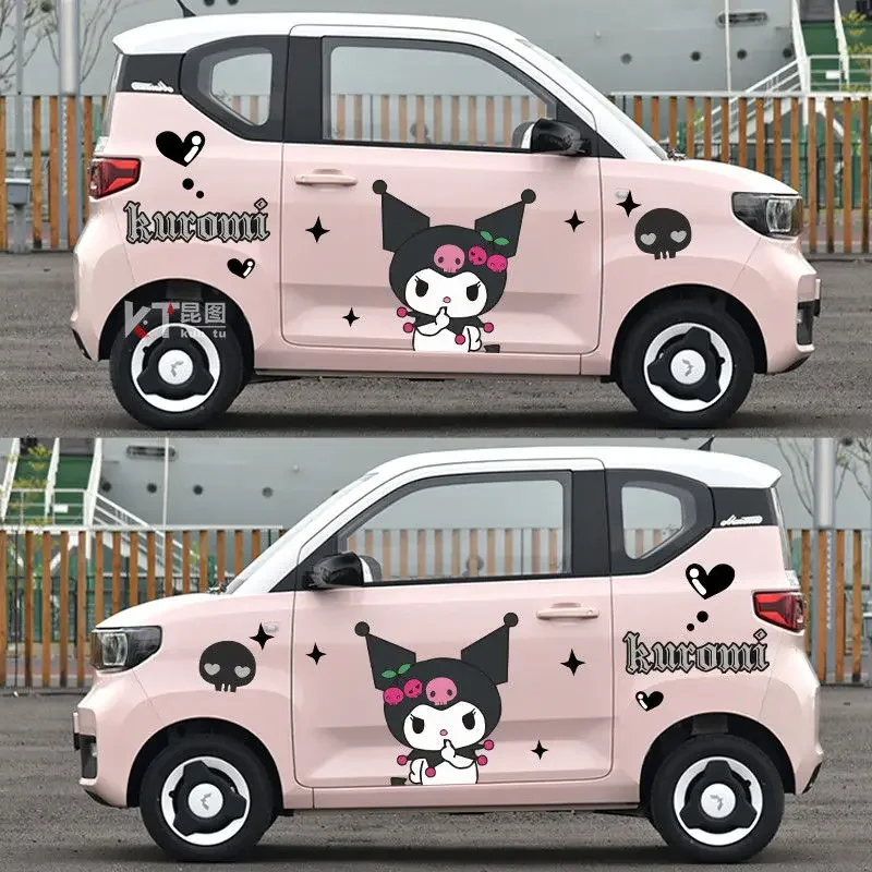 

Kuromi Car Sticker Car Cover Car Film Cover Scratches Water Proof Sun Protection Sanrio Cute Car Decorate Accessories Gift