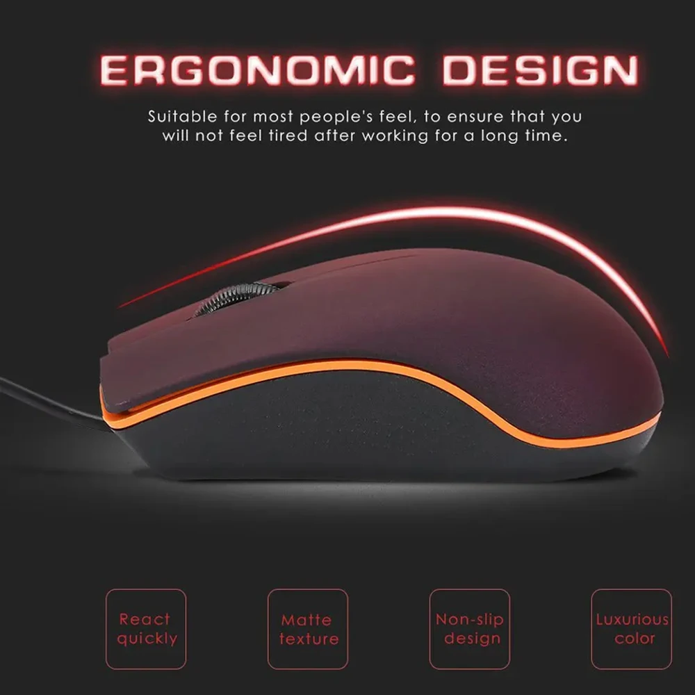 M20 Mouse Wired USB Laptop Desktop Computer Universal Office Home Neutral Stock Direct Supply