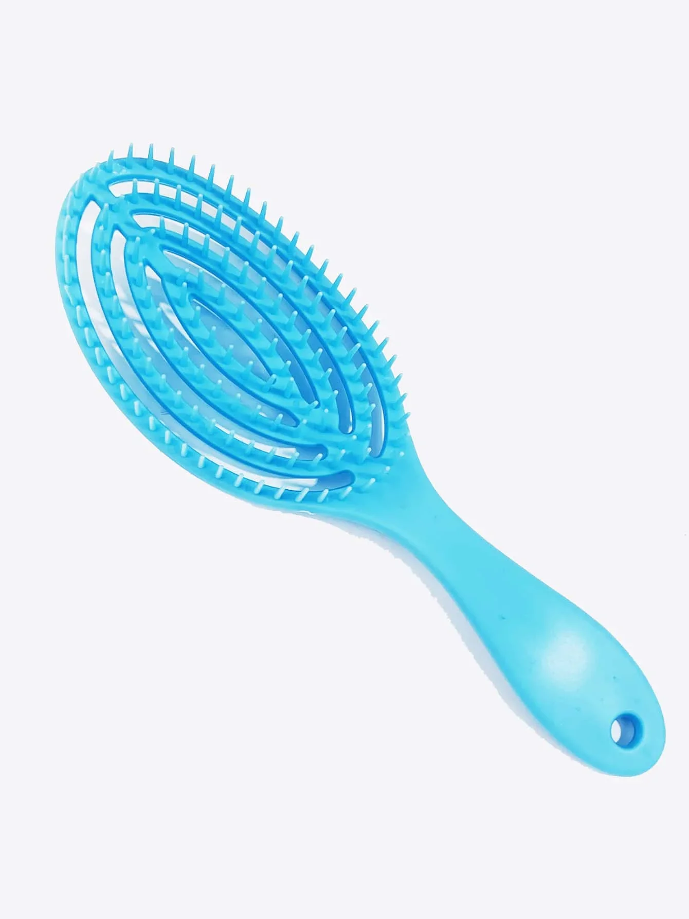 

Blue Hollow Out Detangling Hair Brush For Women Salon Travel