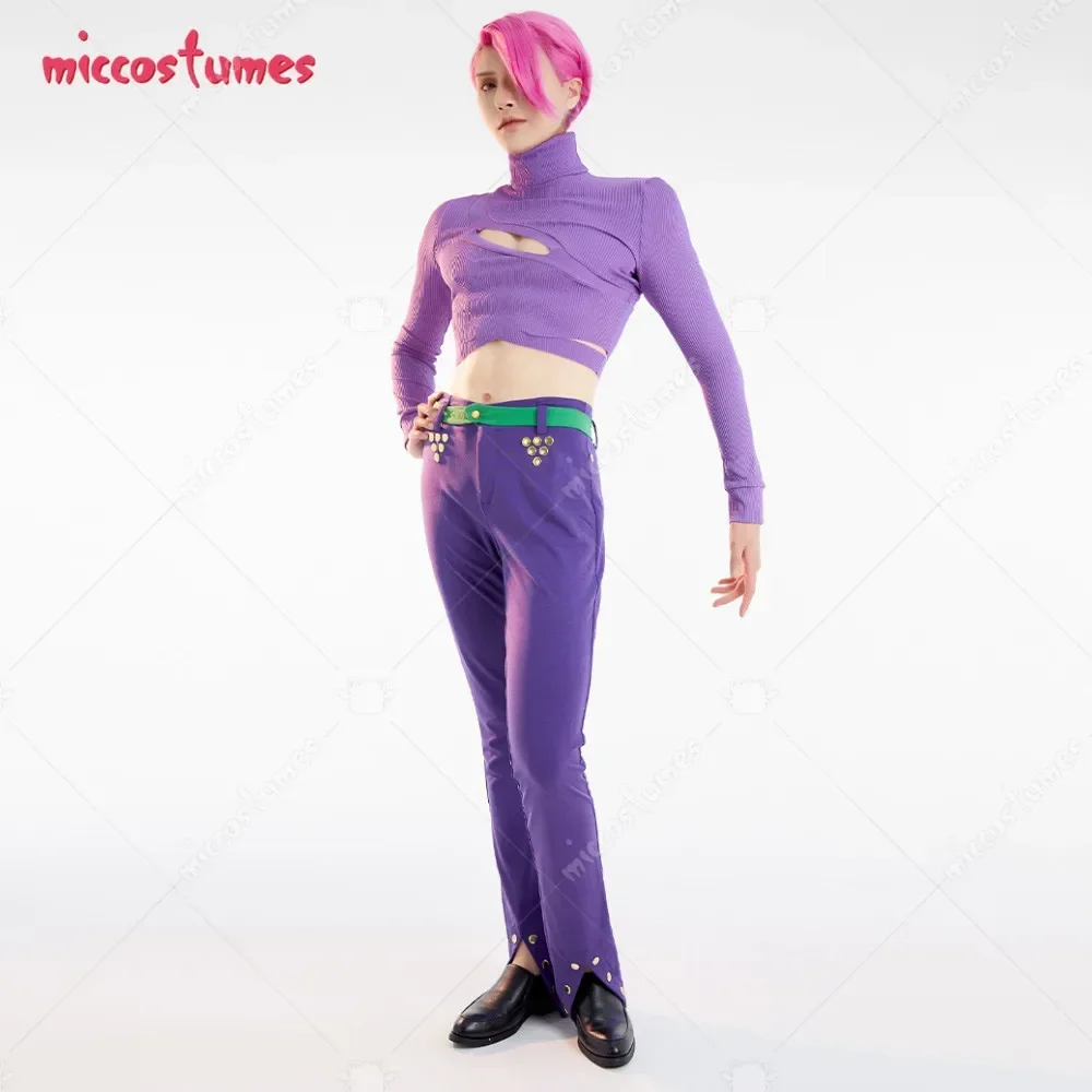 Miccostumes Unisex Dopio Diavolo Cosplay Costume Long Sleeve Top and Trousers with Belt