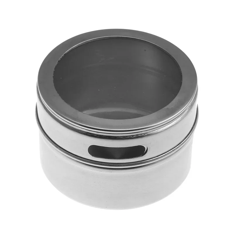 Magnetic Spice Jars Set  Stainless Steel Salt and Pepper Spray Shakers Spice Rack Seasoning Box  Condiment Container
