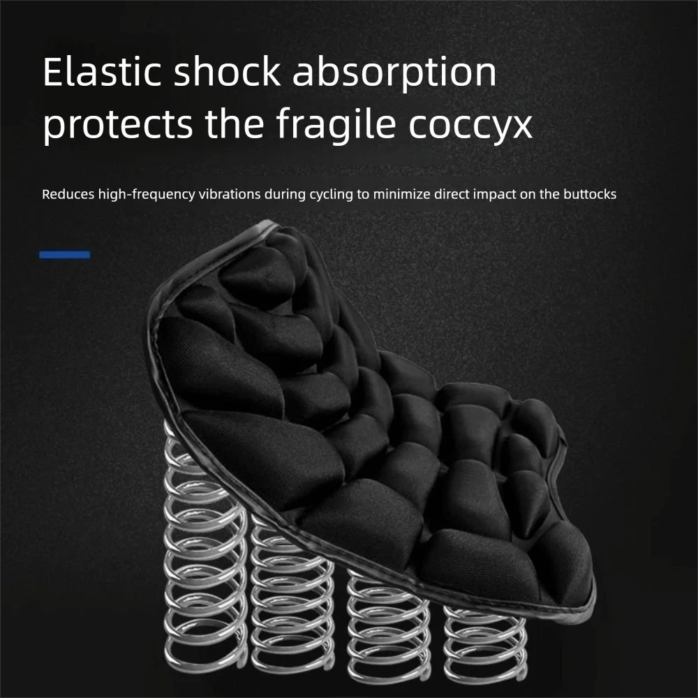 EVA Cushion Motorcycle Seat Pad Black Foam Shock Absorbing Breathable Seat Cover Soft Comfortable Universal Seat Cover