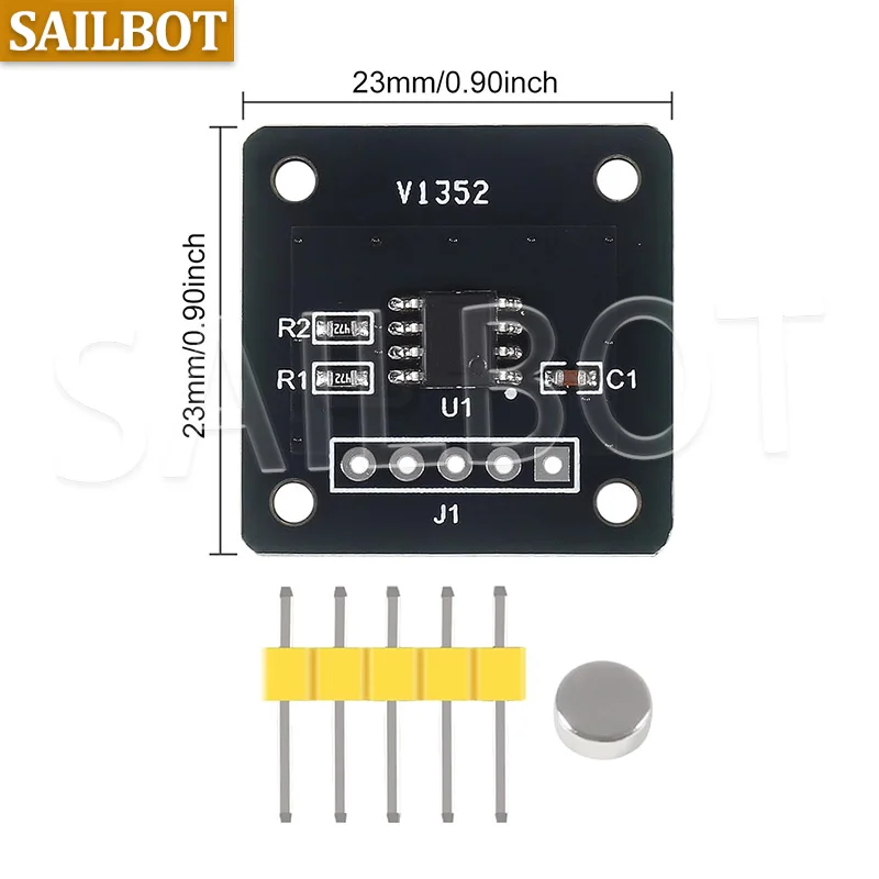MT6701 magnetic encoder magnetic induction angle measurement sensor module 14bit high precision instead of AS5600