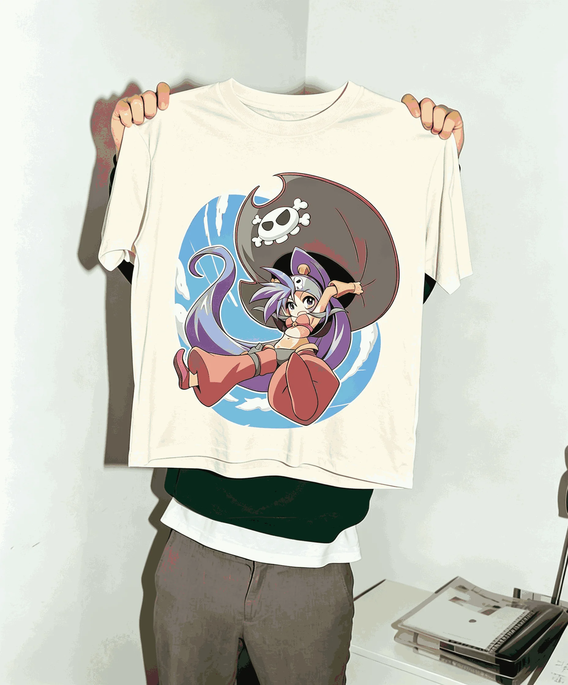 Shantae Half-Genie Hero Oversized Unisex T-shirt Printed Cotton Neutral O-Neck Short Sleeve Vintage Loose Y2k Short Sleeves soft