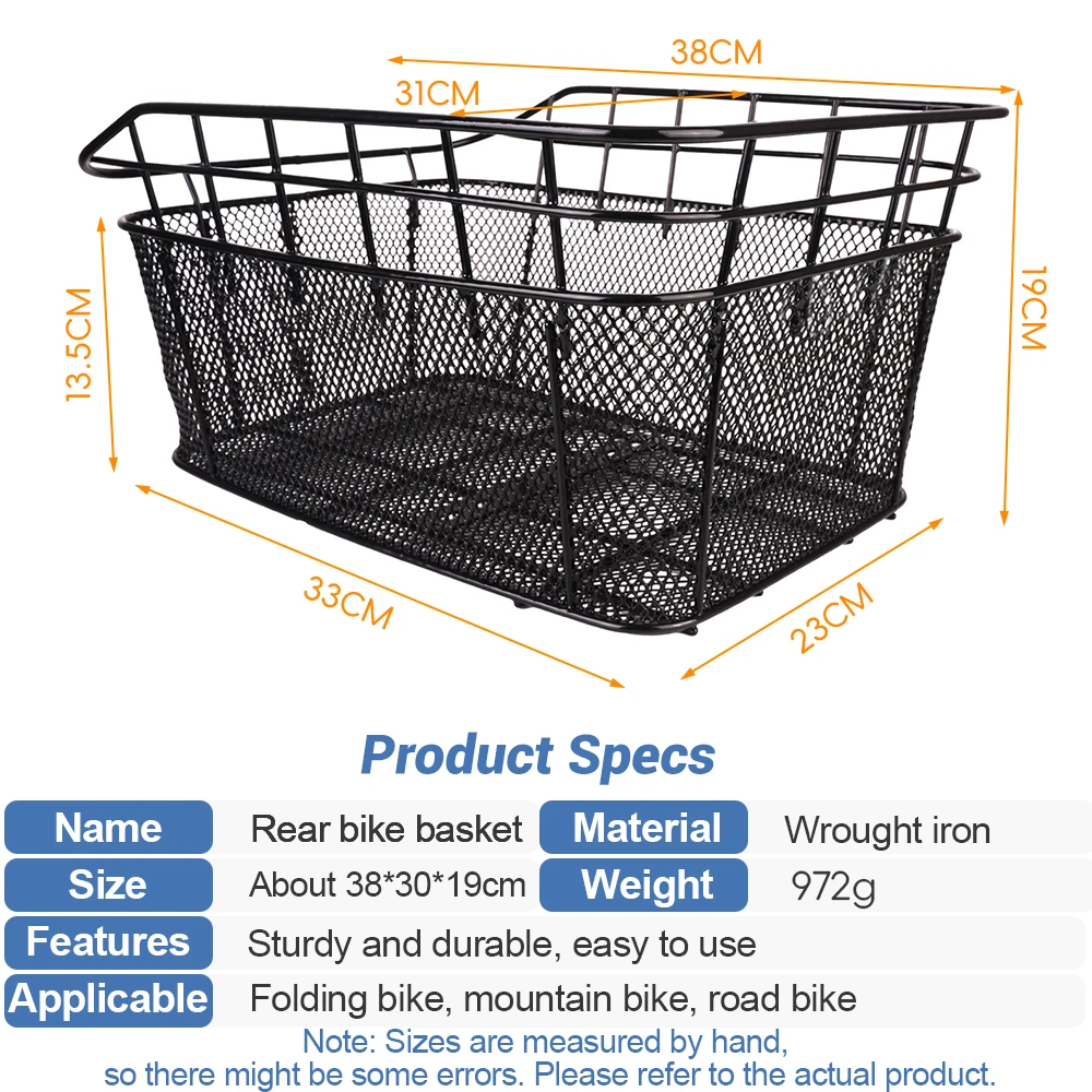 NEWBOLER Fahrrad-Heckkorb Schnellspanner Fahrrad-Gepäckträger Tasche Große Kapazität E-Bike-Korb für Outdoor-Reisen und Einkäufe – Detail 2