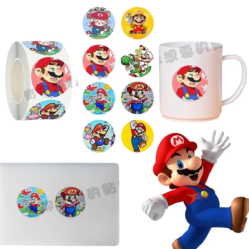 500pcs Super Mario Classic Stickers Anime Character Wardrobe Laptop Luggage Personalized DIY Graffiti Waterproof Stickers Gifts