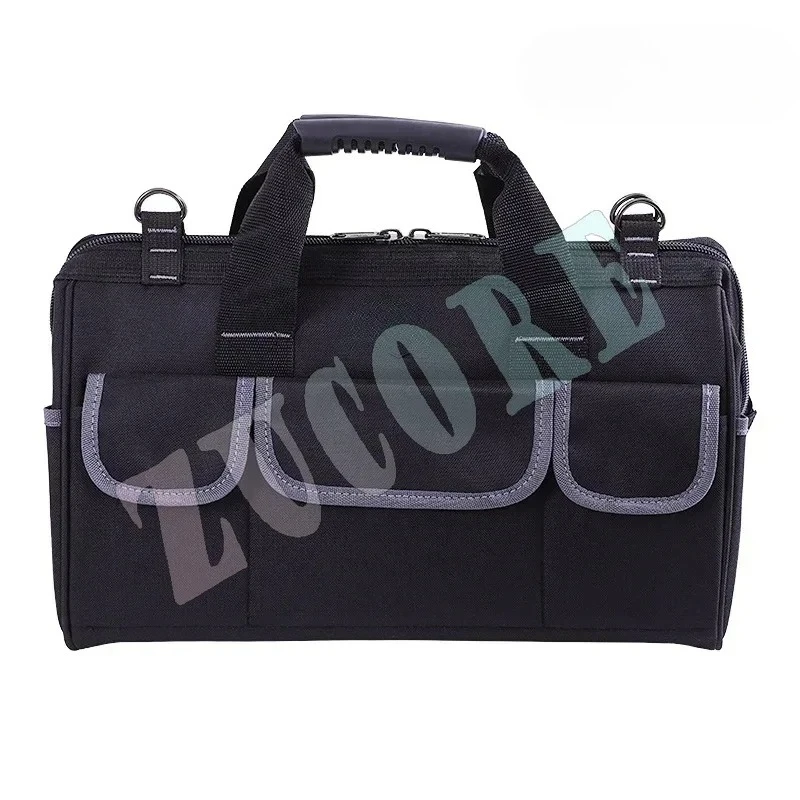 أكياس تنظيم الأدوات المحمولة الجديدة واسعة الفم مقاومة للماء الثقيلة كهربائي وصيانة أداة حقيبة قماش قاعدة/مع البلاستيك