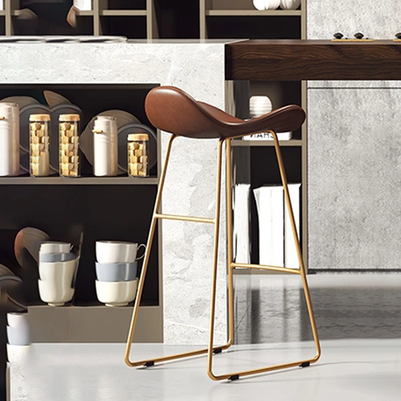 

Wooden High Pied Bar Chair Repose Home Nordic Folding With Backrest Bar Chair Solid Benches Bancos Para Barra Nordic Furniture