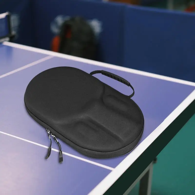 卓球ラケットバッグ卓球パドルキャリングケース保護ハード防塵ポータブルジッパーカバージムスポーツ用