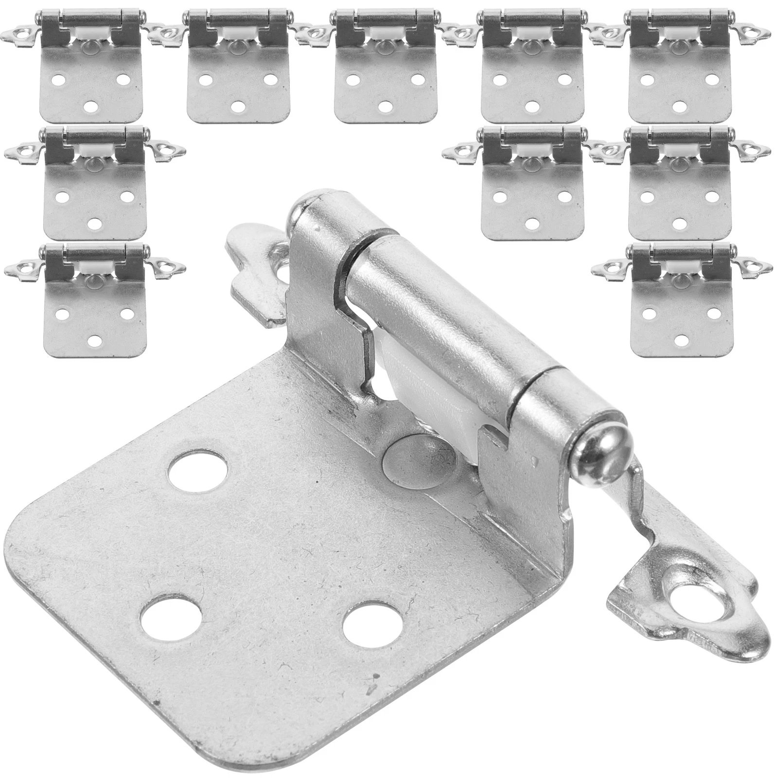 

16pcs Spring Hinges for Cabinet Doors Kitchen Furniture Dampers Brushed Nickel 1.4MM Replacement Self Closing Hardware