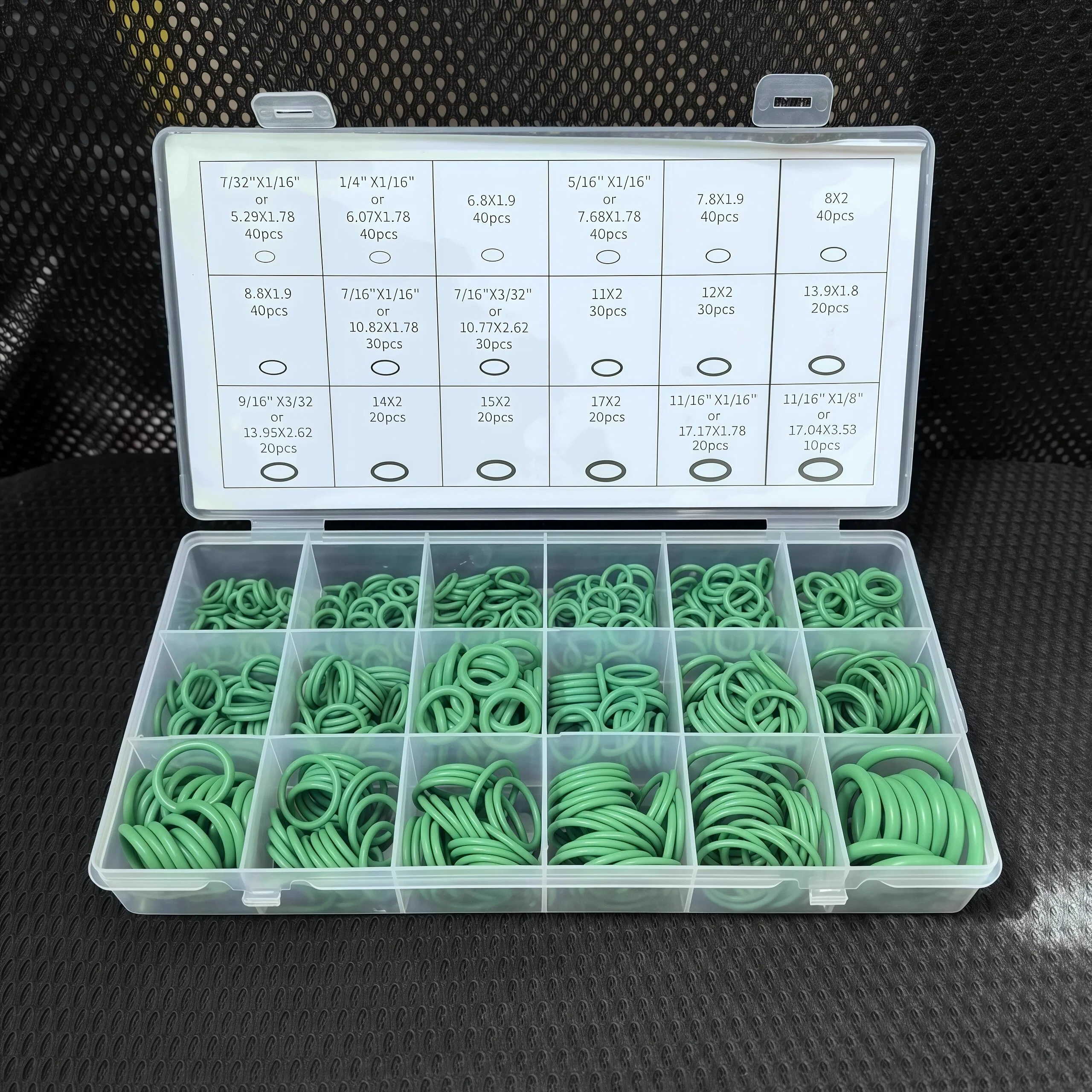 270/530PCS O-Ring Repair Kit 18 Sizes Multi-Specification NBR Rubber for Water Gas Pipe Sealing And Pipeline Maintenance