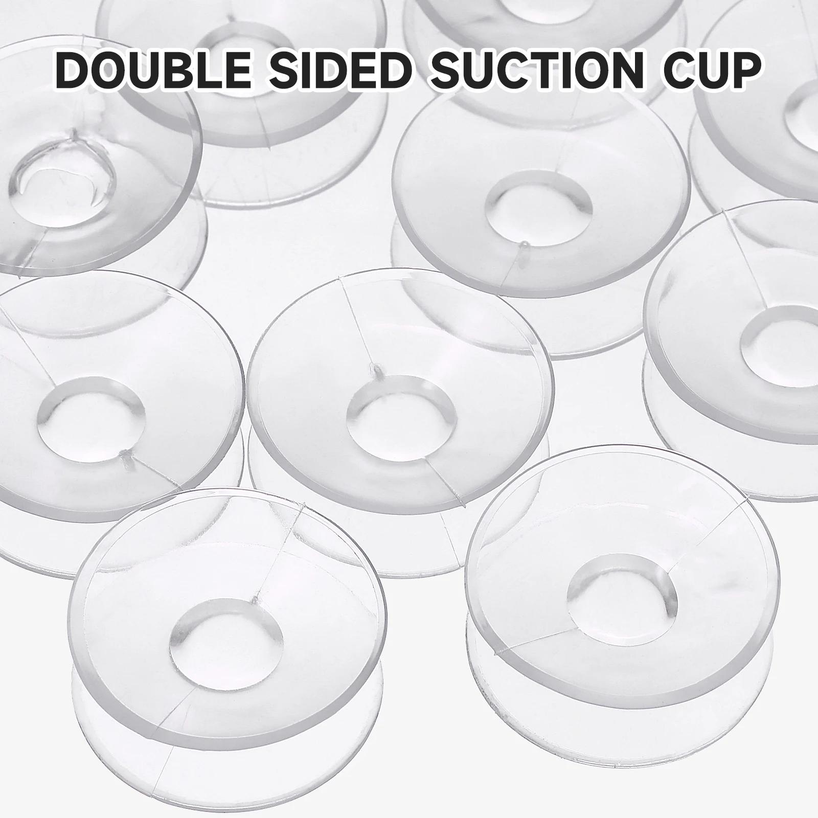 

20pcs Double Sided Suction Cups Clear Pvc Pads 30Mm Strong For Glass Metal Mirrors Tiles Aquariums Windshields Furniture Patio