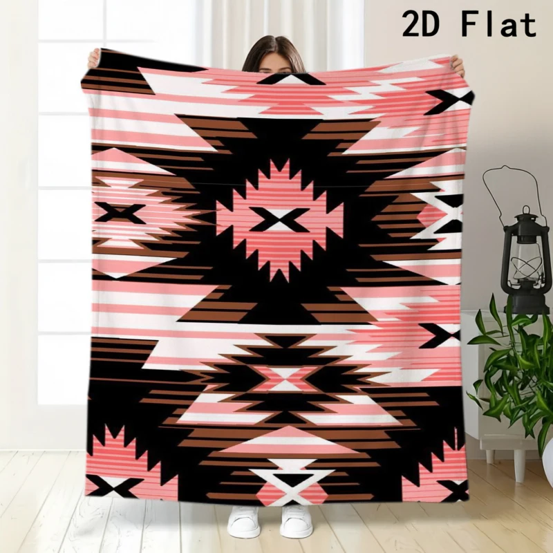 Southwestern Tribal Diamond Throw Blanket Home Den Bedroom Reading Spot Warm Blanket Guest Quarters Living Room Lounge Presents