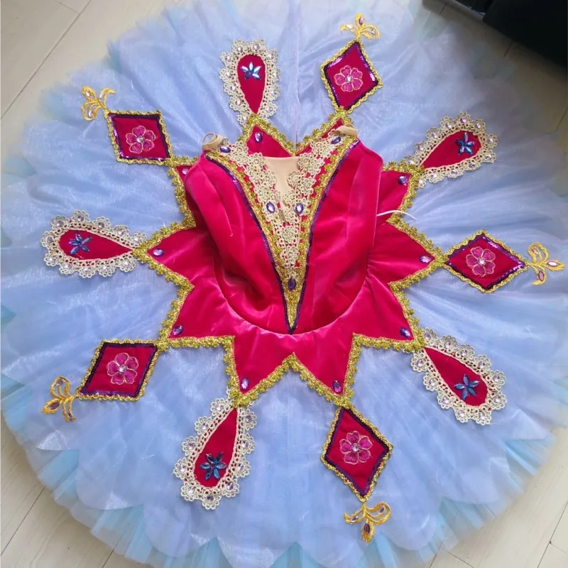 

High Quality Performance Competition Wear Velvet Professional Ballet Tutu Girls
