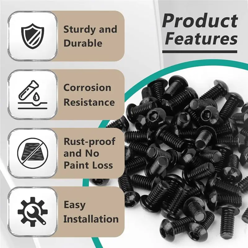 ABVC 50Pcs 5140010-16 Planer Blade Screws For DW734, DW735, DW735X Planer Blades