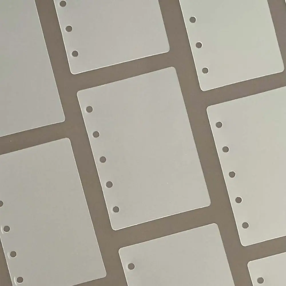 10 szt. Przezroczyste wkłady do segregatora, papier do segregatora 5-otworowego M5 A8, przekładki do segregatora spiralnego, separatory do segregatora, dokumenty, raporty, segregator