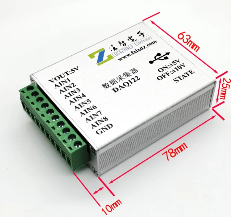 AD7606 Data Acquisition Module Data Acquisition Card 16-bit, 8-way Simultaneous 200K Sampling USB High Speed