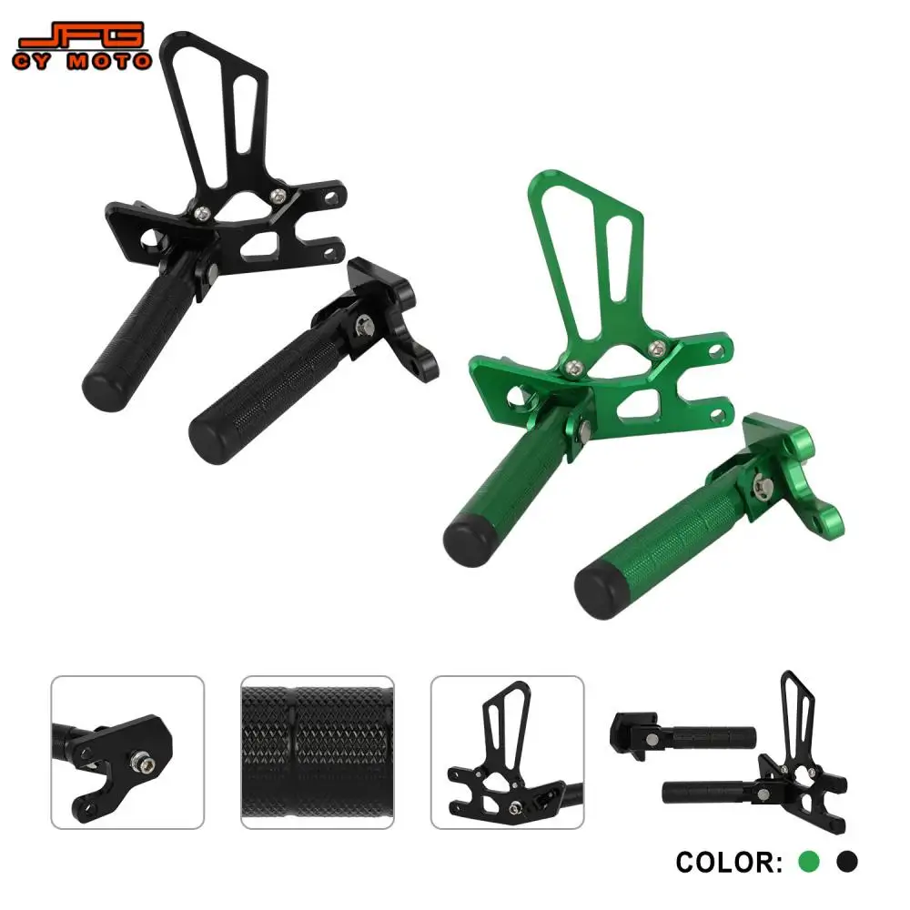 

CNC Motorcycle Rear Footrest Pedals For Kawasaki KLX230 Adjustable Anti-Slip Aluminum Motocross Accessories Off-Road Bikes