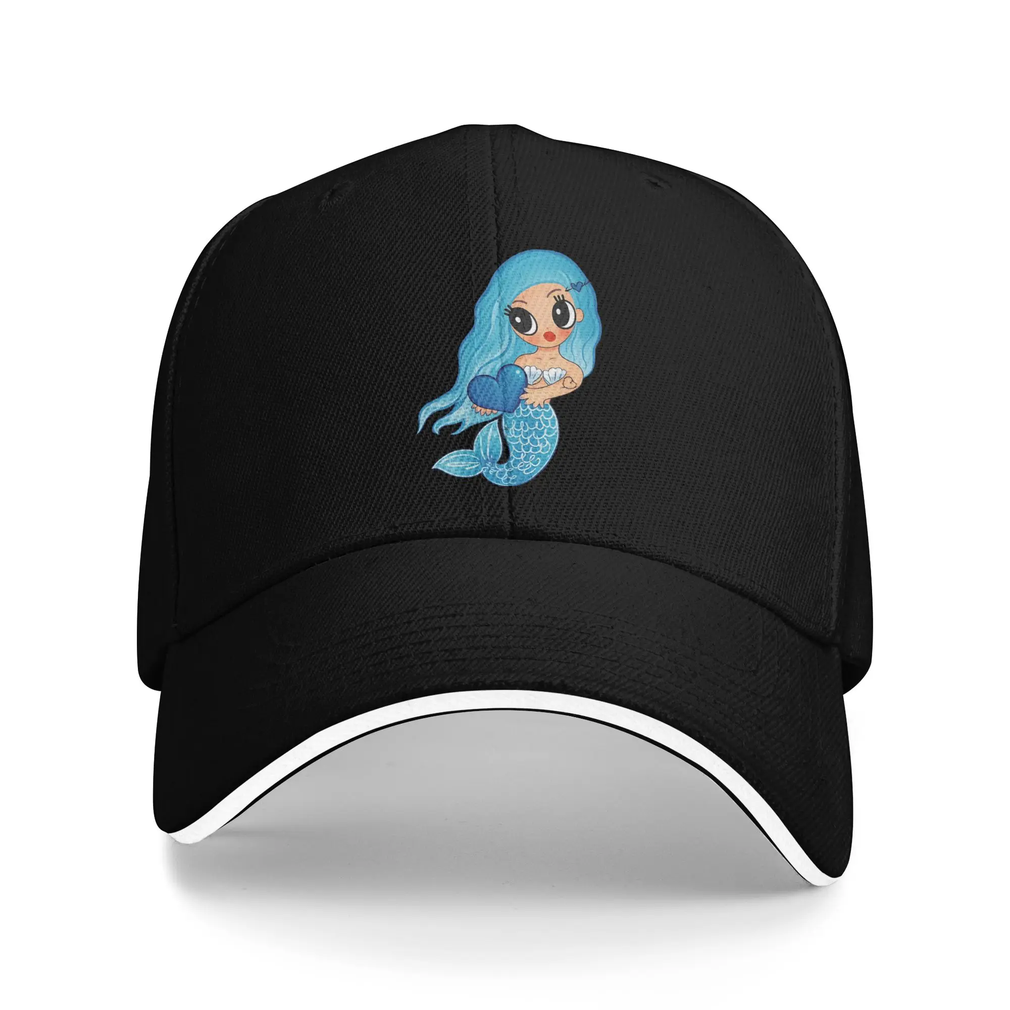 Summer Casual Baseball Cap Blue Mermaid Karol G Hunting Camping Trucker Hat For Unisex-Teens Breathable  Design Baseball Caps