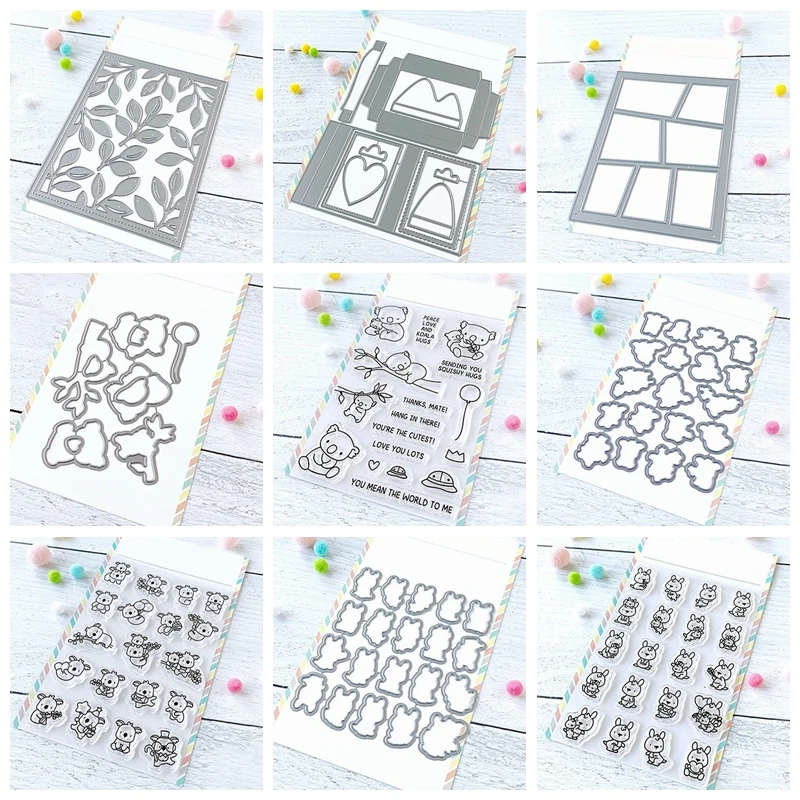 

Leafy Cover Die Matchbox Builder Comic Cover Wonky Metal Cutting Dies for DIY Scrapbooking Embossing Cards Crafts New 06