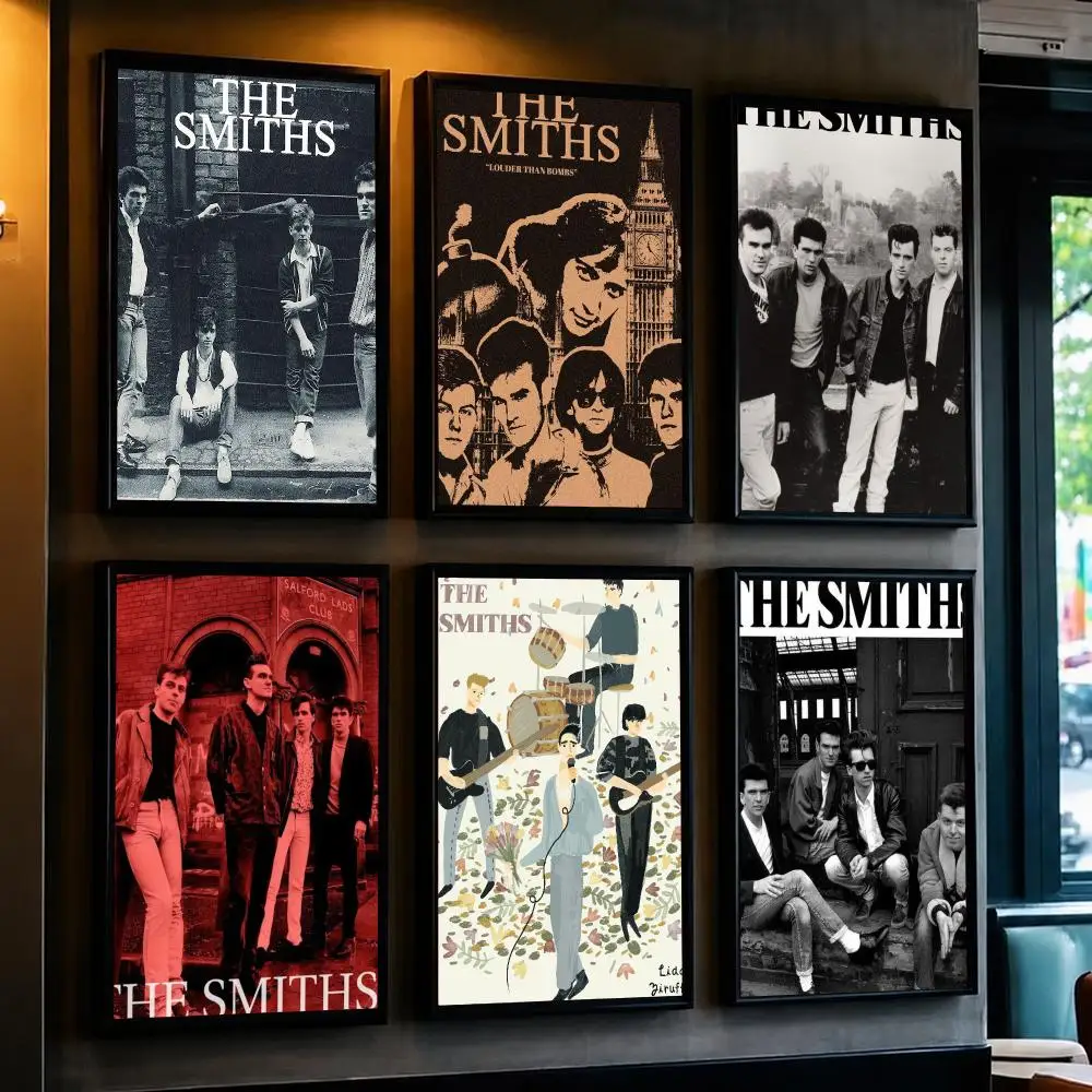 band T-The Smiths-S Poster Decorative Wall Art Sticker for Cafe Office Bedroom and Living Room
