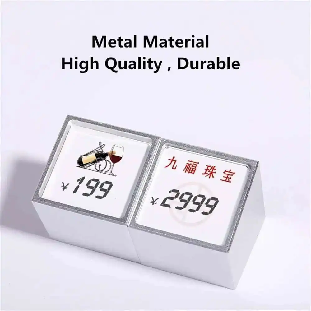 Mini Sign Display Holder Metal Wood Acrylic Price Name Card Tag Label Retail Store Counter Top Shelf Stand Case