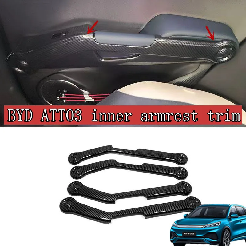 ZLWR BYD ATTO3 car interior armrest decorative strip door handle modified anti-scratch decorative sticker