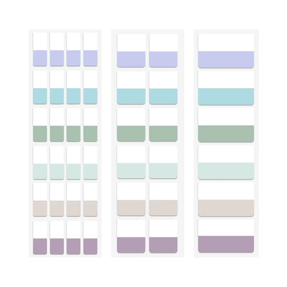 1 Set Sticker Page Marker Self-Adhesive Tabs For Notebooks Plastic Page Mats Writable Sticky Memo Pad Fast Dry Labeling