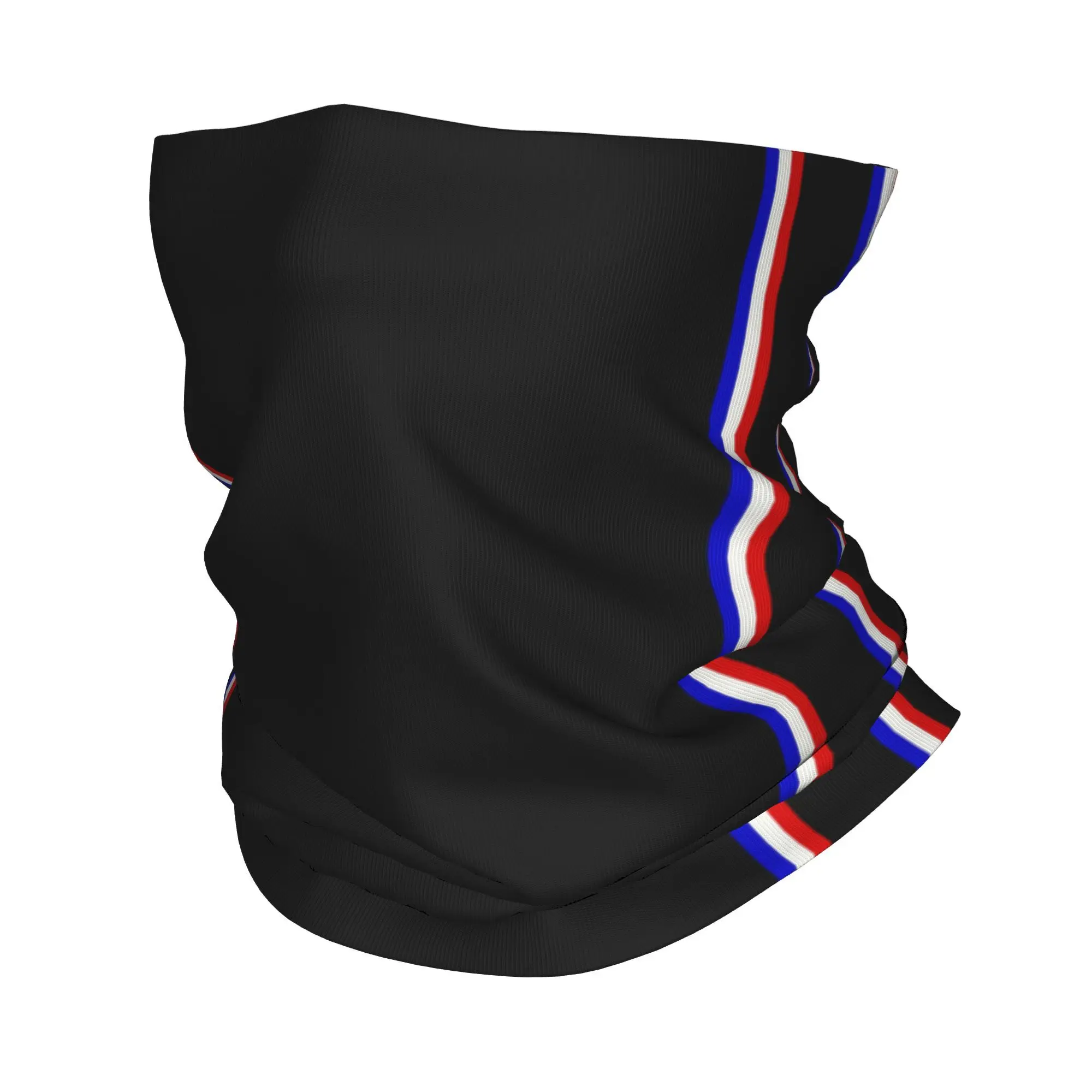 Custom French Flag Stripes Winter Headband Neck Warmer Men Women Ski Hunting Tube Scarf France Patriotic Face Bandana Gaiter