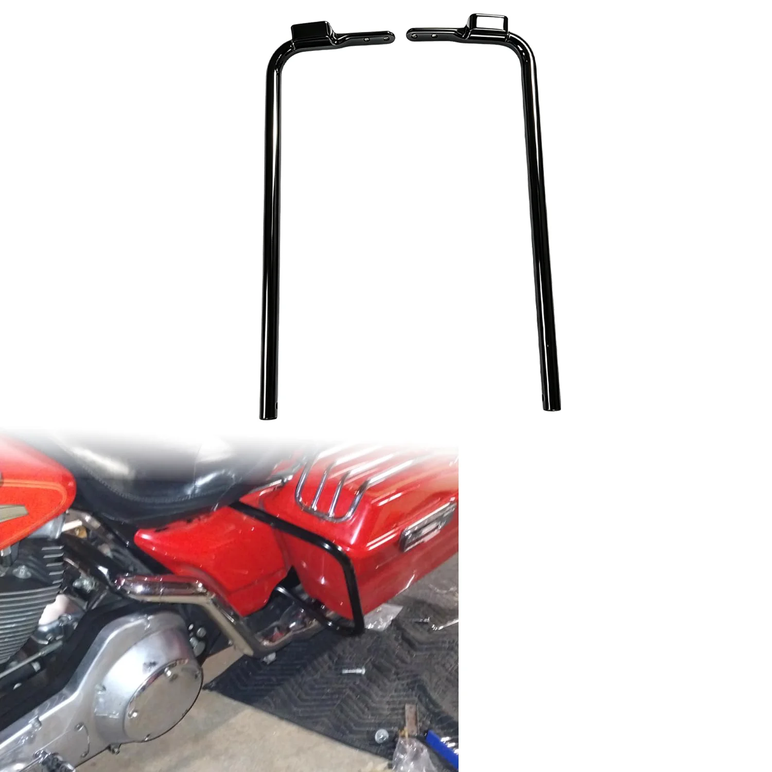Saddlebag Guard Bracket Fit For Harley Touring Electra Glide Street Glide Road Glide Road King 1997-2008