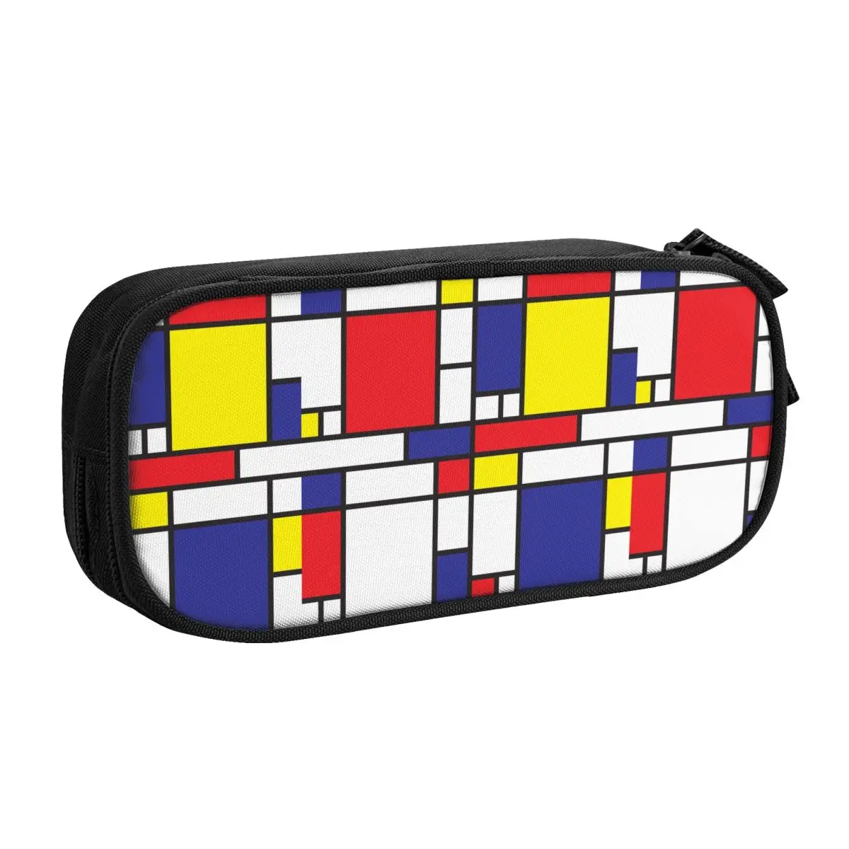 Piet Mondrian Study Cute Pencil Cases Girls Boys Large Capacity Geometric Abstract Art Plaid Pencil Pouch Students Stationery