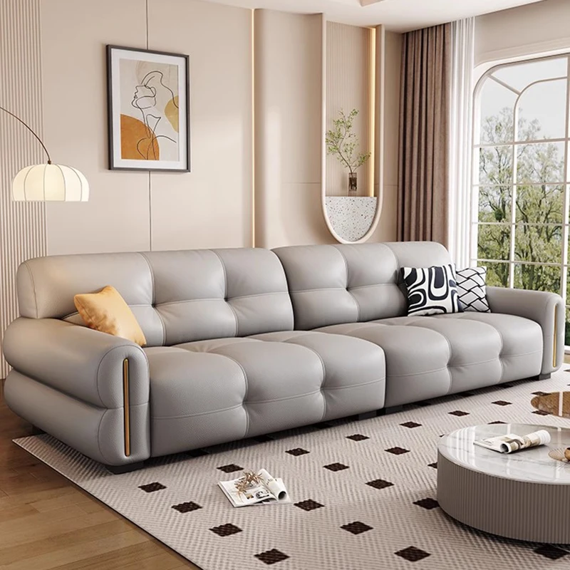 

Floor Luxury Living Room Sofas Modern Lazy Leather Minimalist Room Decor Outdoor Sofa Lounge Nordic Sillon Cama Salon Furniture