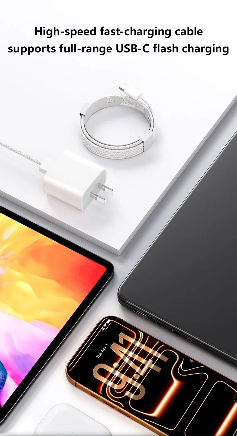 5 Stück USB-A-Kabel zu USB-C 240W Schnellladekabel unterstützt Schnellladung für iPhone 17 16 15 Samsung Huawei Xiaomi usw. – Detail 9
