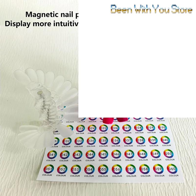 

Акриловая 24-цветная акриловая цветная пластина для ногтей премиум-класса, магнитные типсы для ногтей, доска для отображения, сравнение цветовой карты с номерами, наклейка для салона
